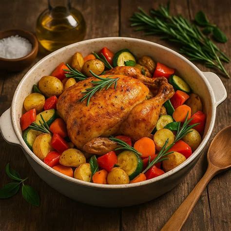 Kip In De Oven Met Aardappelen En Groenten