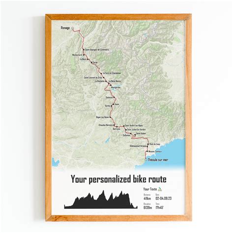 Customized Cycling Poster 100 Customizable The Post Trace