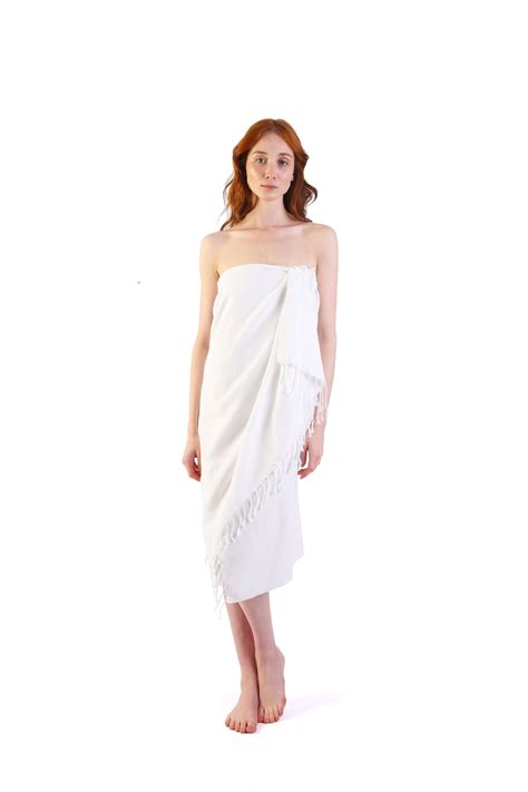 White Turkish Cotton Beach Towel, Beach Wrap, Beach Cover Up ...