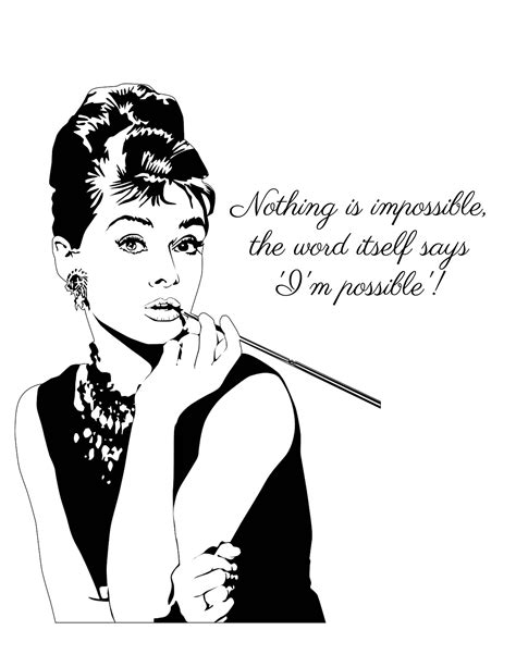 Audrey Hepburn Quote Wall Art Printable Etsy