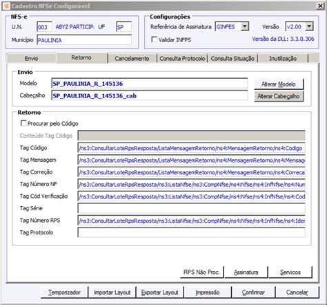 Arquivo NFSeGINFESPauliniaSPRetorno Png CIGAM WIKI