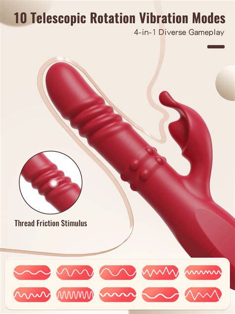 Stoßender G punkt vibrator Realistischer Dildo Teleskopartig