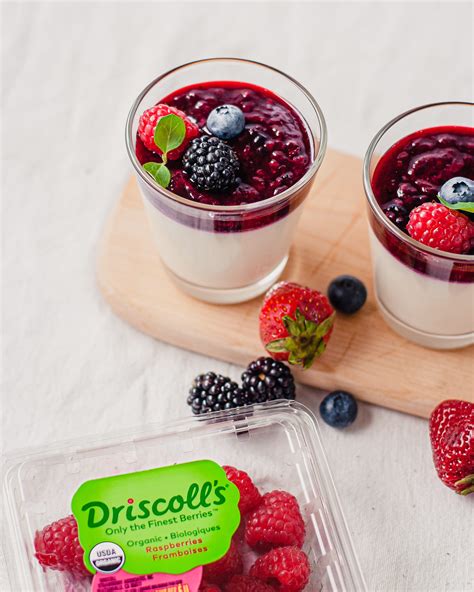 Buttermilk Panna Cotta With Mixed Berry Compote Driscolls