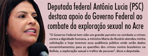 Deputada Federal Ant Nia Lucia Destaca Apoio Do Governo Federal Ao