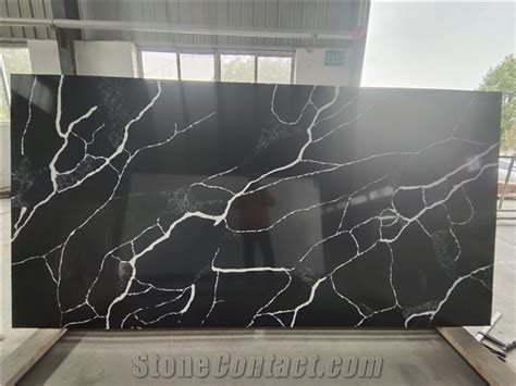 K9924 Chinese Calacatta Black Quartz Stone Slabs From China