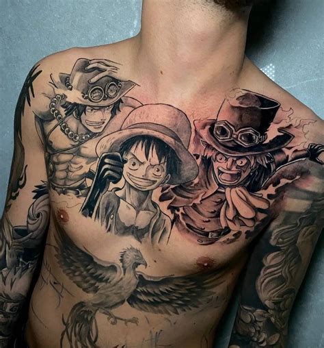 Tattoos Geek On Instagram “luffy X Ace X Sabo One Piece Tatuagem Incrível Feita Por Rosco