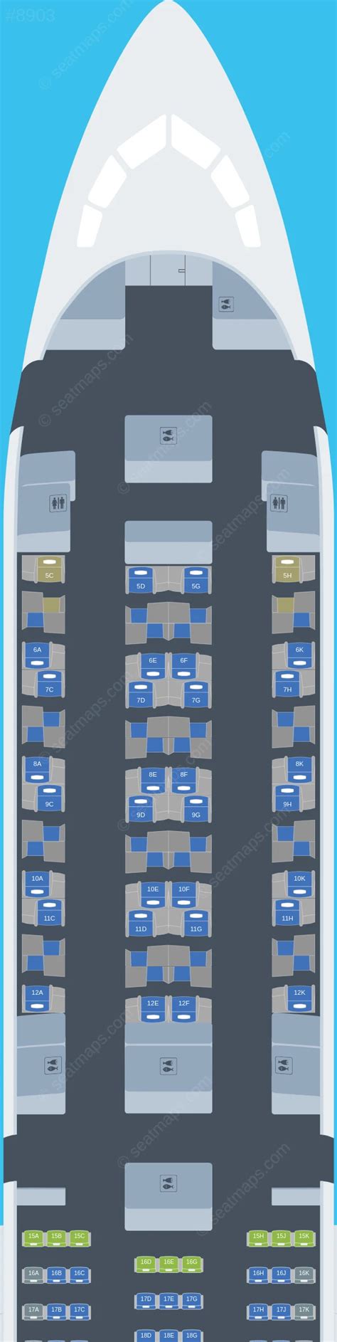 Etihad Airways Boeing 787 9 Jet Seat Map Two Birds Home