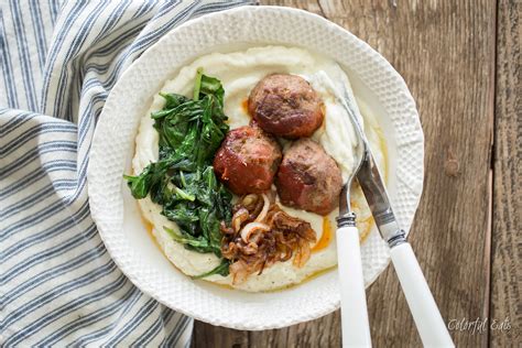 Paleo Bbq Meatballs With Cauliflower Mash Flourish