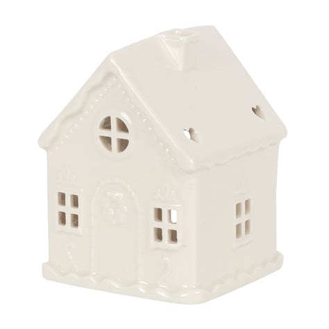 White Gingerbread House Tealight Holder Pen Y Coed Castle Gift Shop