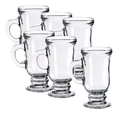 Set X6 Jarro Café Irlandés Capuchino 115 Ml Vidrio Rigolleau