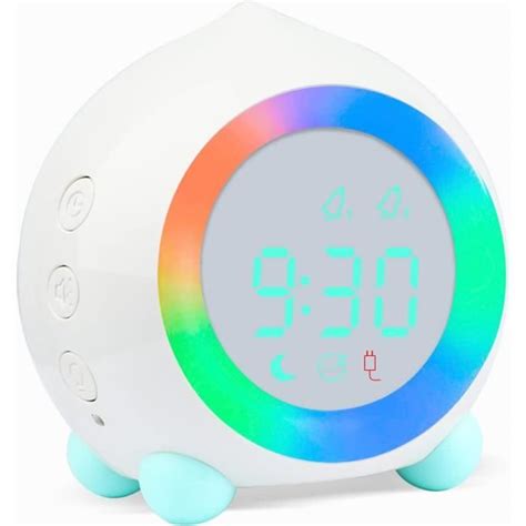 Réveil Enfant Lumineux Led Numerique Lampe Réveil Veilleuse Fille