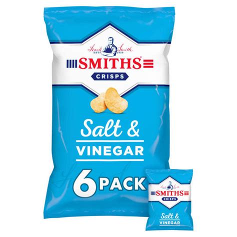 Smiths Salt And Vinegar Multipack Crisps 6x25g Multipack Crisps