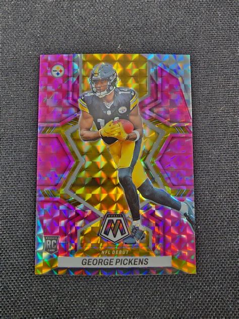 2022 Panini Mosaic George Pickens Pink Camo Prizm Rookie RC Steelers