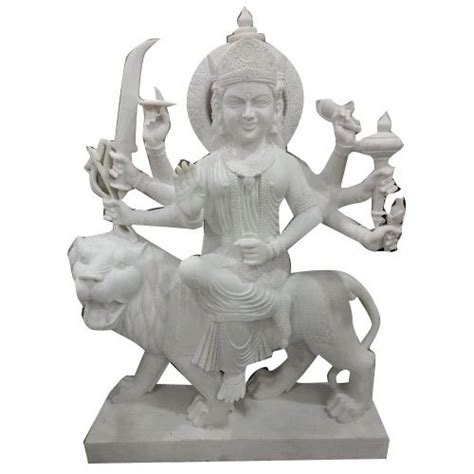 Hindu White Marble Maa Durga Statue For Temple And Home At Rs 35000 In