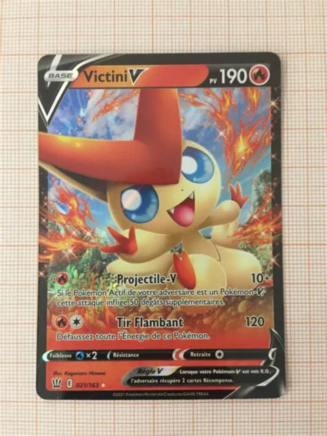 Carte Pok Mon Victini V Style De Combat Fr Eur Picclick Fr