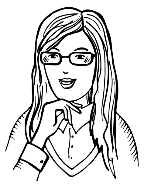 Premium Vector Happy Woman Sketch Hand Drawn Female Portrait