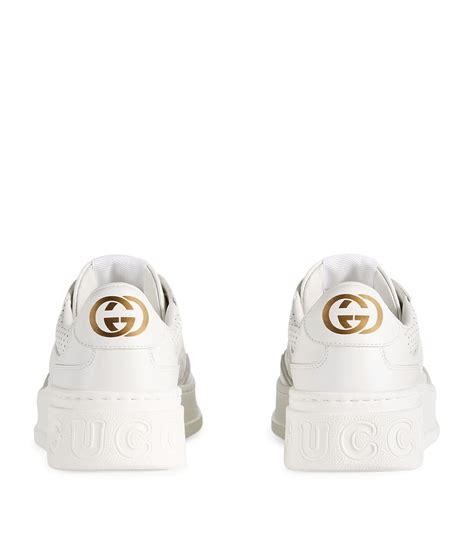 Gucci Leather Monogram Sneakers | Harrods US