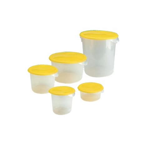 Rubbermaid Round Storage Container Lidyellow Fg573000yel 1 Harris