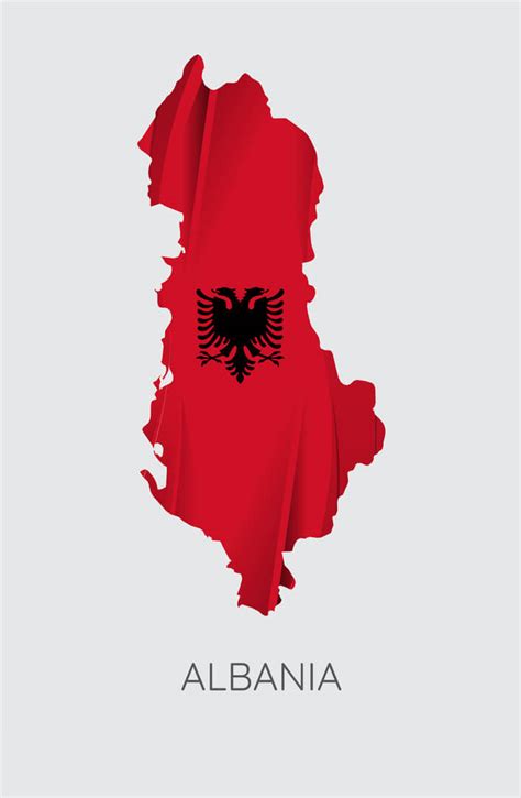 Printable Albania Flag Map – Free download and print for you.