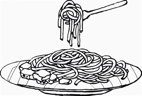 17 Plate Of Spaghetti Drawing Coloring Sheets Drawings Food