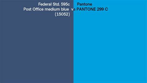 Federal Std 595c Post Office Medium Blue 15052 Vs Pantone 299 C Side