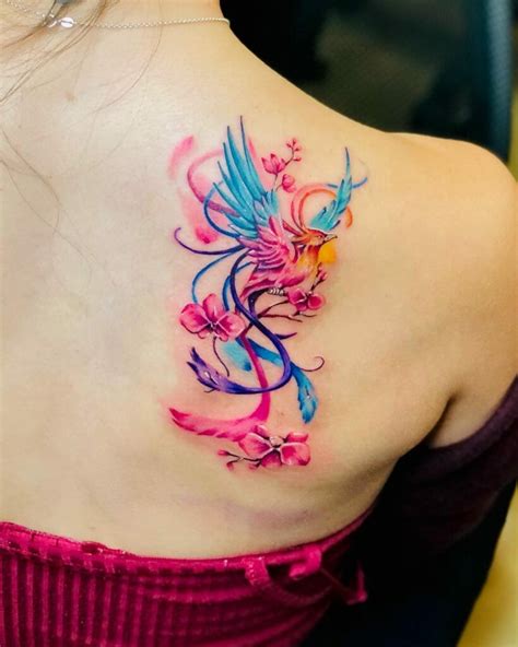 Small Unique Phoenix Bird Tattoo Ayazandre