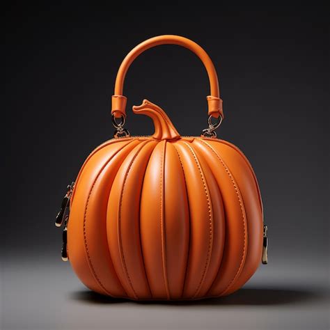 Premium Photo A Pumpkin Shaped Purse With A Handle