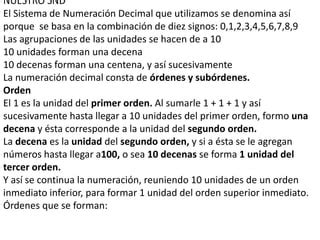 El sistema de numeración decimal PPT