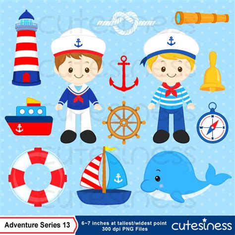 Sailor Clipart Sailor Boy Clipart Little Sailor Clipart Etsy