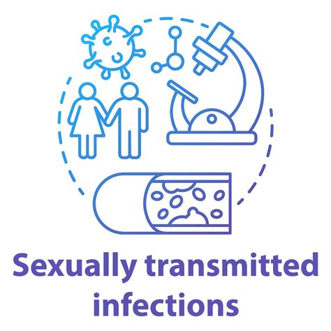 ícone Do Conceito Gradiente Azul De Infecções Sexualmente