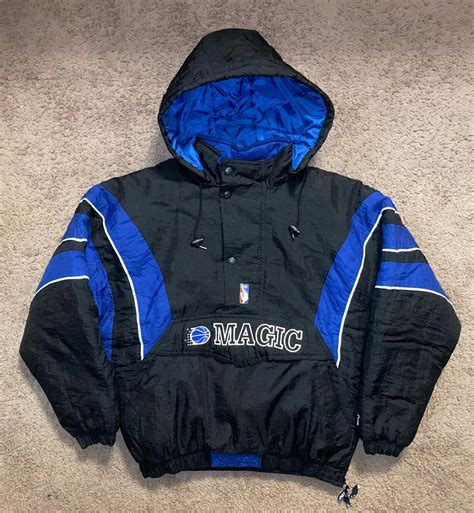 Vintage Orlando Magic Starter Jacket Kangaroo Pouch Mens Size Etsy