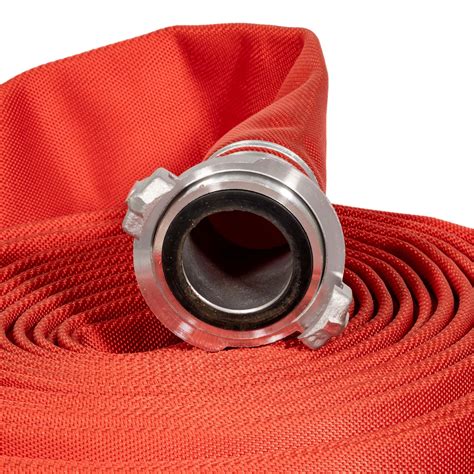 Red Canvas Jacket Fire Hose With Storz Coupling Chinese Factory Price