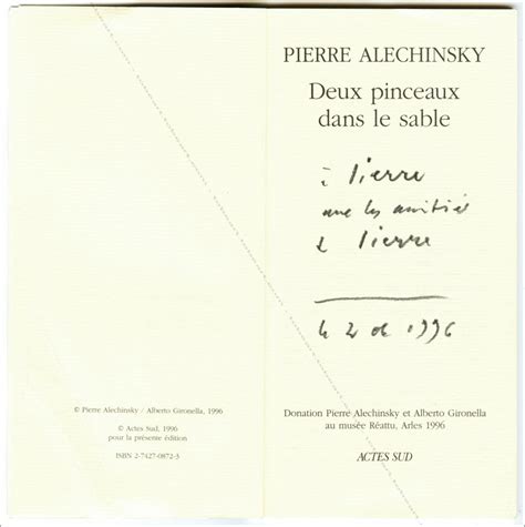 Deux Pinceaux Dans Le Sable Pierre ALECHINSKY By Pierre ALECHINSKY