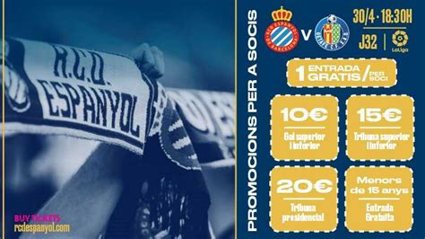 Promoción de entradas para el Espanyol Getafe