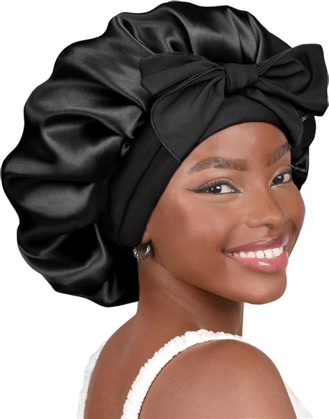 Yanibest Satin Bonnet Silk Bonnet For Sleeping Double Layer Satin Lined