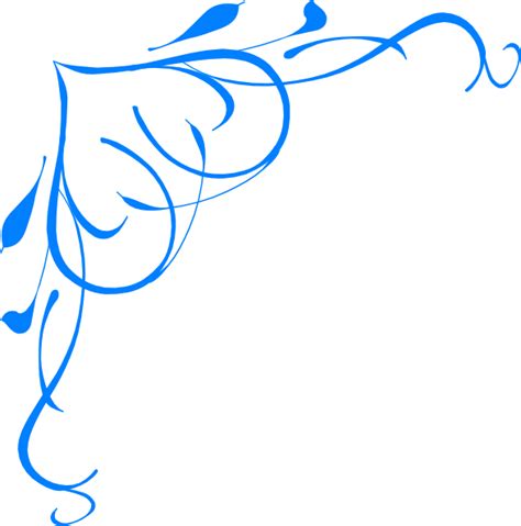 Blue Flower Border Design Clipart Best