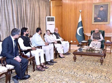 President Dr Arif Alvi In A Meeting With A Delegation From Artificial