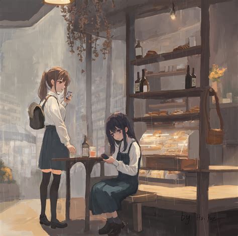 Artstation Dating At The Cafe Shop By Me