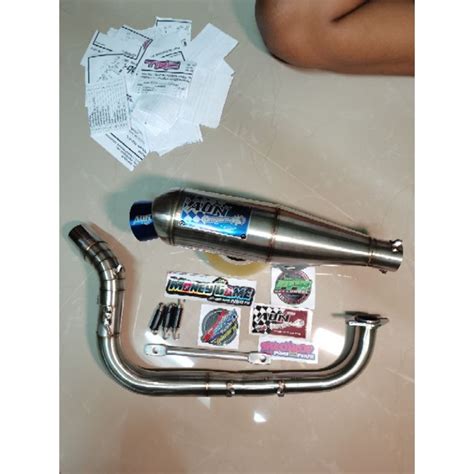 Aun Power Pipe Stainless And Carbon For Aerox V1 V2 Nmax V1 Pcx 150 V1 Pcx 160 V2 Shopee