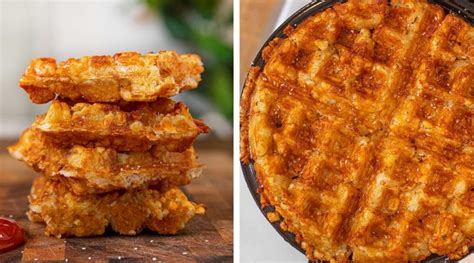 Super Crispy Tater Tot Waffles Recipe - Dinner, then Dessert