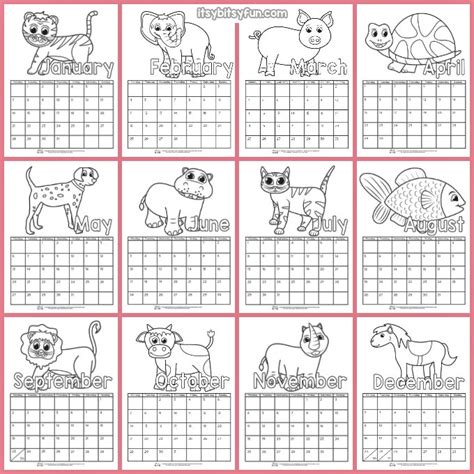 Printable Kids Calendar Template