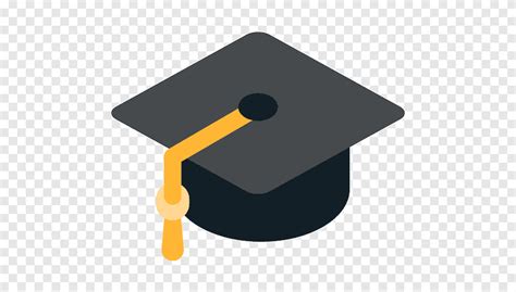 Black And Orange Mortar Hat Illustration Emoji Graduation Ceremony