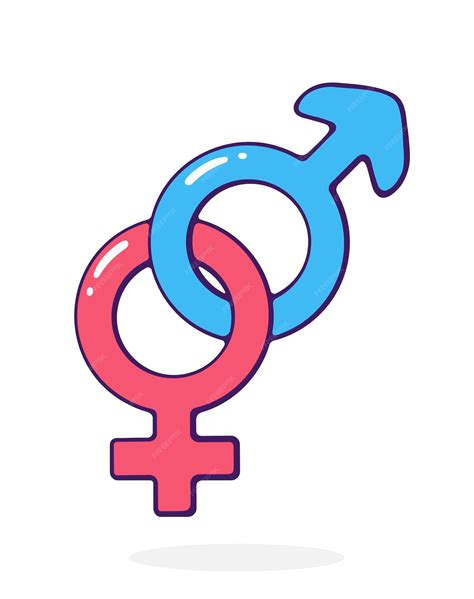 Premium Vector Heterosexual Gender Symbol Traditional Sexual