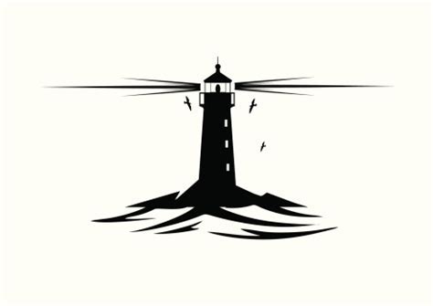 Lighthouse Silhouette Vector at Vectorified.com | Collection of ...