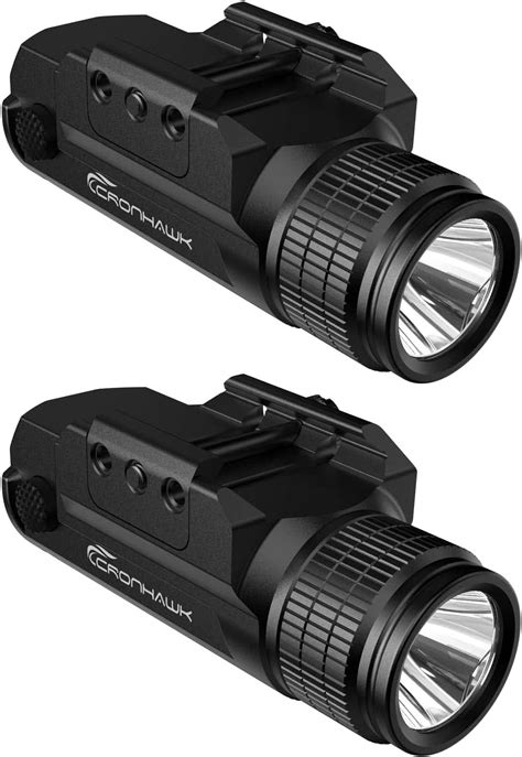 Amazon CRONHAWK 2 Pieces Rechargeable 700 Lumen Pistol Flashlight