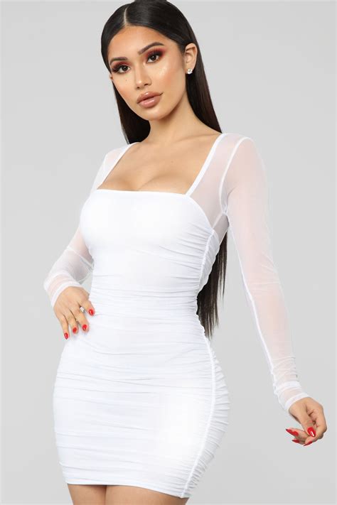 Oh So Fresh Mini Dress White Fashion Nova Dresses Fashion Nova