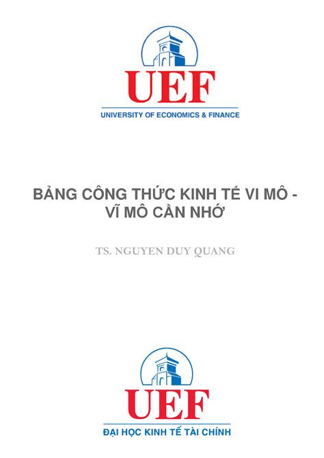 BẢNG CÔNG THỨC VI MÔ VĨ MÔ 2022 BẢNG CÔNG THỨC KINH TẾ VI MÔ VĨ