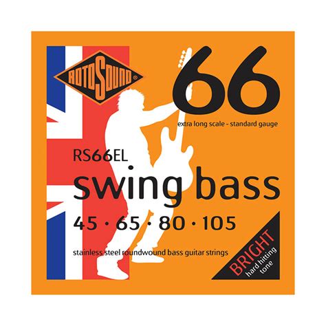 Rotosound Rs66el Swing Bass 66 4 Strings Stainless Steel X Long Scale 45 105 Rich Tone Music