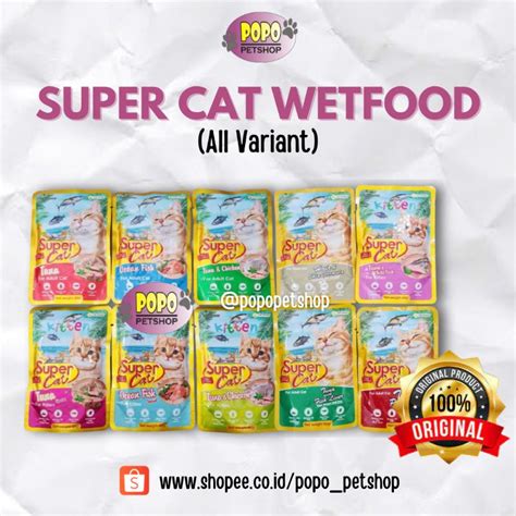 Jual Makanan Kucing Basah Supercat Wetfood Super Cat Pouch Adult Kitten