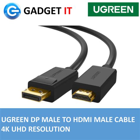 Ugreen Display Male To Hdmi Male Cable K Uhd Resolution Dp